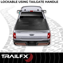 Load image into Gallery viewer, TrailFX Hard Tri Fold Low Profile Lockable Using Tailgate Handle Lock Fiber Reinforced TFX3525 - Side View