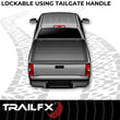 Load image into Gallery viewer, TrailFX Hard Tri Fold Low Profile Lockable Using Tailgate Handle Lock Fiber Reinforced TFX5523 - Side View