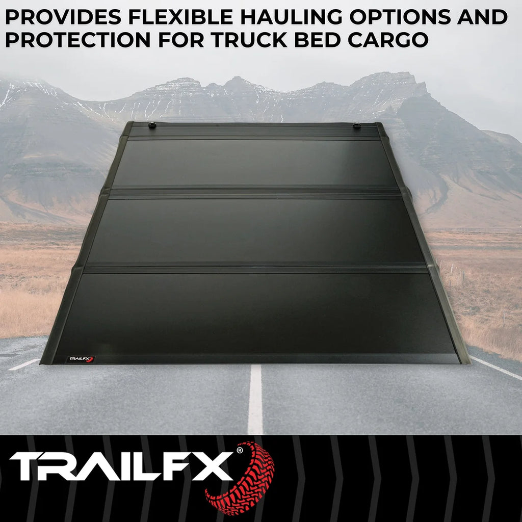 TrailFX Hard Tri Fold Non-Lockable Black Alum W/Carpeted Under Panels TFX3702 - Additional View 6