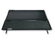 Load image into Gallery viewer, TrailFX Hard Tri Fold Non-Lockable Black Aluminum With Carpeted Under Panels TFX2702 - Back View