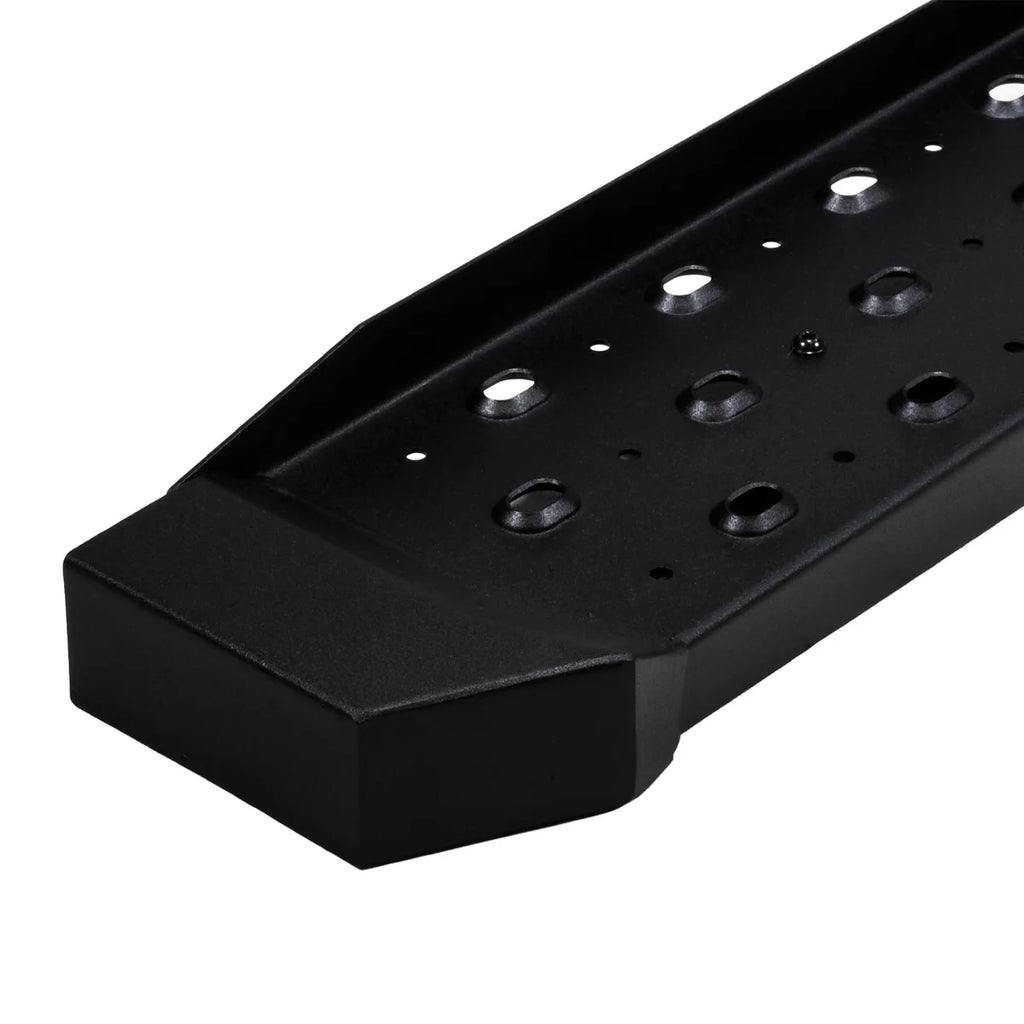 TrailFX Mounts Under Rear Bumper Solid Surface W/Non-Slip Tread 60x6.5 Black Mild Steel FBV01B - Back View