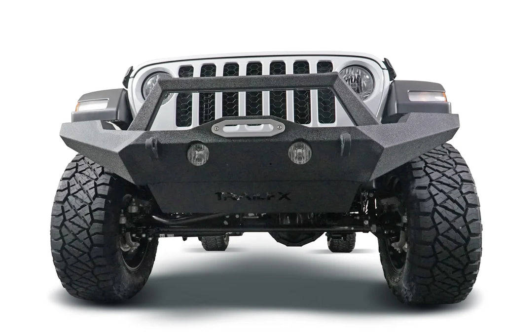 TrailFX One Piece Design Full Width Direct-Fit Mntg Hardware Included With Grille Guard JL07T - Front View