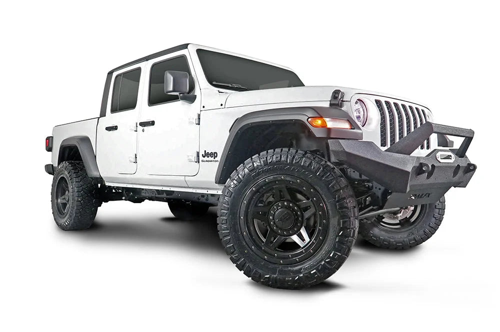 TrailFX One Piece Design Full Width Direct-Fit Mntg Hardware Included With Grille Guard JL07T - Side View
