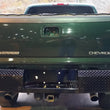 Load image into Gallery viewer, TrailFX One Piece Direct Fit W/Factory Hitch Pwdr Ctd Black Steel W/Gloss Black Tread FX1003 - Main Product View