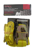 Load image into Gallery viewer, TrailFX Over Wheel Tie Down 5.5 Ft x 2 In 2000 Lb Cap W/Ratchet Yellow Sgl A92011Y - Main Product View