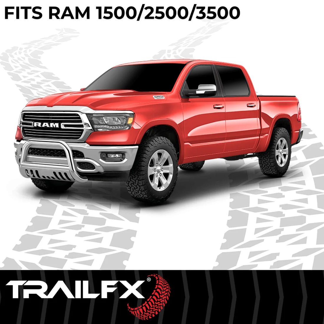 TrailFX Pol Stain Steel 3 In Dia W/Skid Plat Opt Light 6 In Max Light/20 In Max Lite Bar 8923342 - Additional View 5