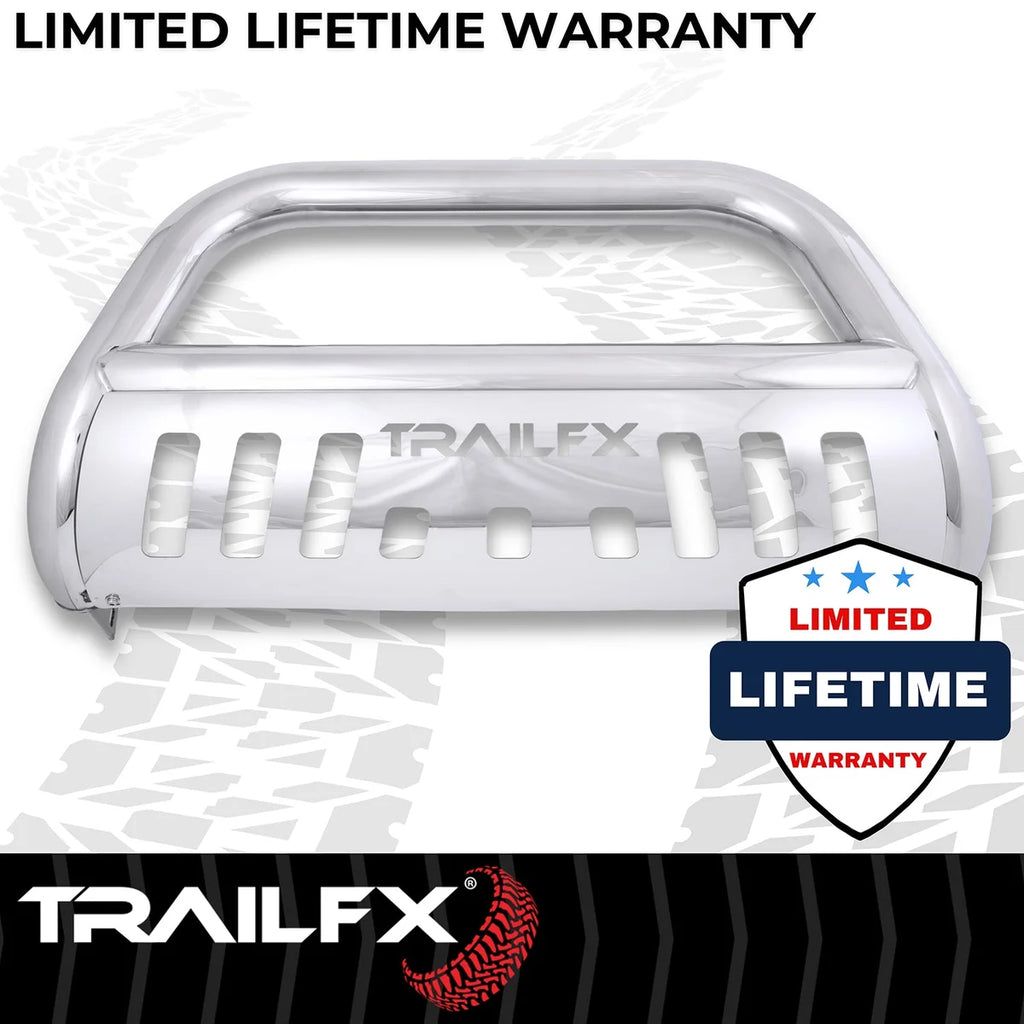 TrailFX Pol Stainless Steel 3 In Dia W/Skid Plate B0033S - Side View