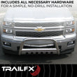 Load image into Gallery viewer, TrailFX Pol Stainless Steel 3 In Dia W/Skid Plate B0034S - Installation View