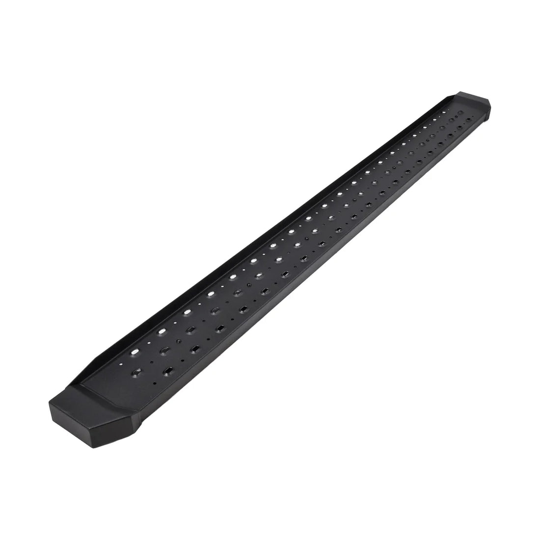 TrailFX Powder Coated Black Steel Unlighted Rocker Panel Mount W/O Logo 300 Lb Cap RBW10B - Side View