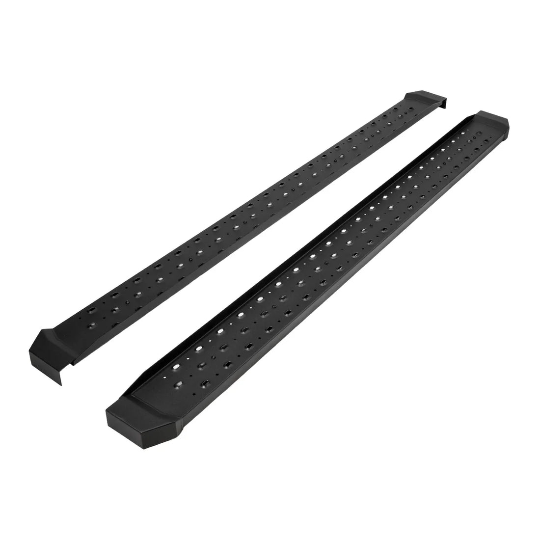 TrailFX Powder Coated Black Steel Unlighted Rocker Panel Mount W/O Logo 300 Lb Cap RBW10B - Back View