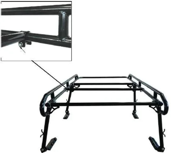 TrailFX Rack FCLR002B Powder Coated Black Steel FCRB001B - Side View