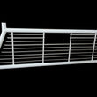 Load image into Gallery viewer, TrailFX Round Tube Louver Without Rear Cab Window Cut Out Powder Coated White Steel H0006W - Main Product View
