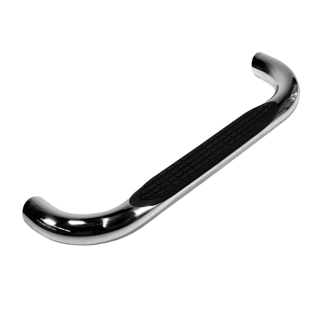 TrailFX Sample Of 3 Inch Round Polished Stainless Steel and Black Side Bars G5008 - Back View