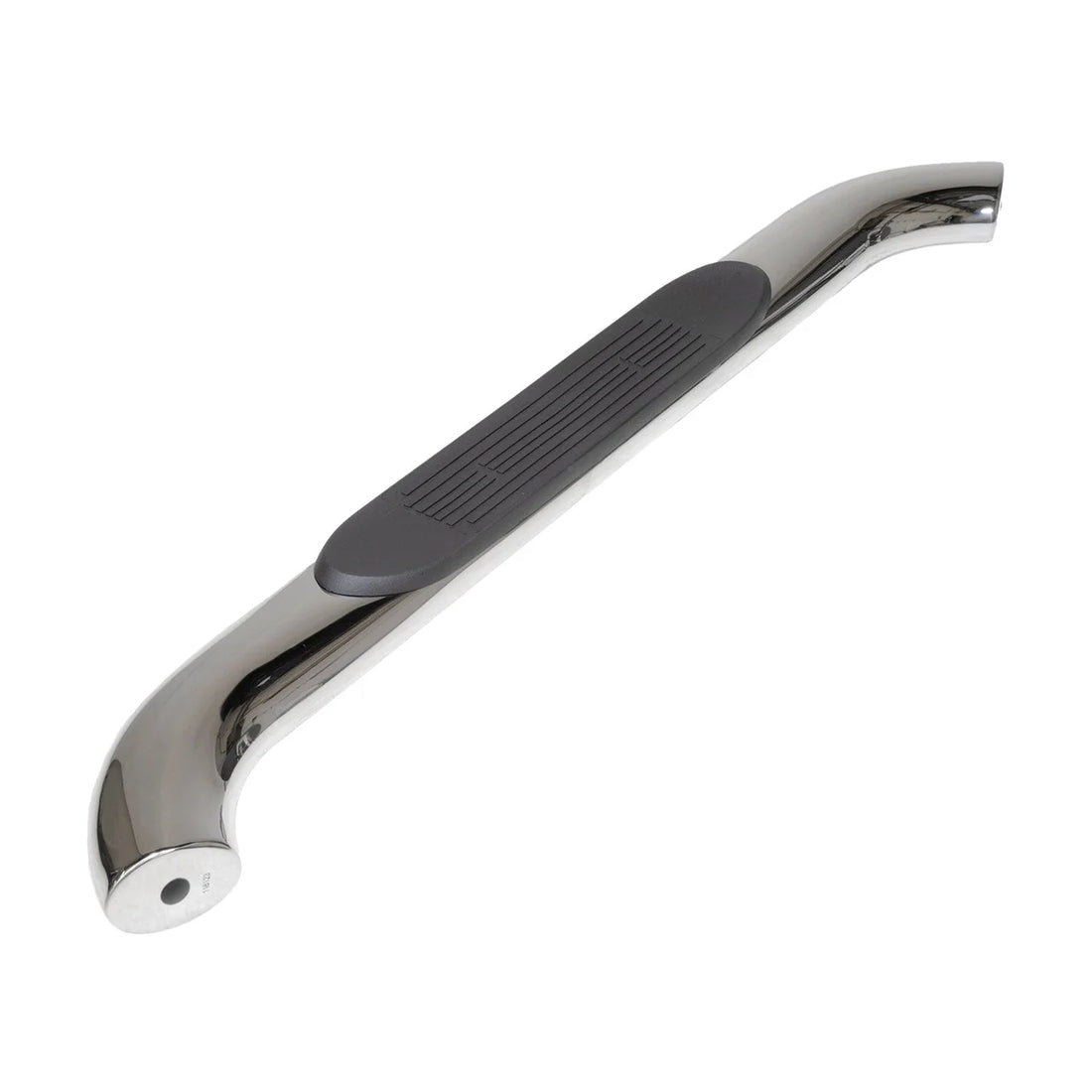 TrailFX Sample Of 4 Inch Oval Bent Polished Stainless Steel and Black Side Bars G5009 - Side View