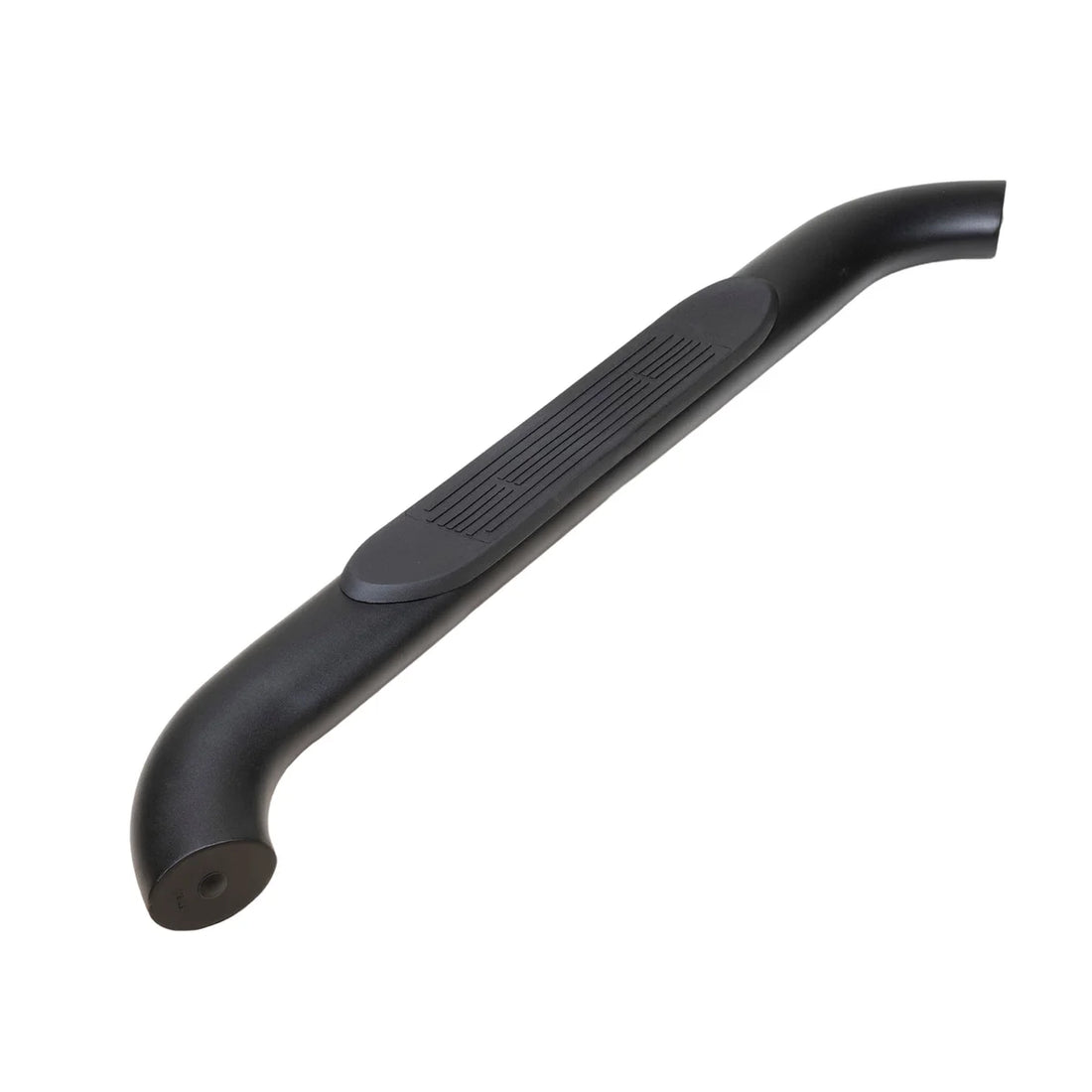 TrailFX Sample Of 4 Inch Oval Bent Polished Stainless Steel and Black Side Bars G5009 - Back View