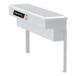 Load image into Gallery viewer, TrailFX Side Mount: Sgl Lid Dia Tread Bright Pol 16 Gauge Alum 48x11.25x11 160481 - Side View