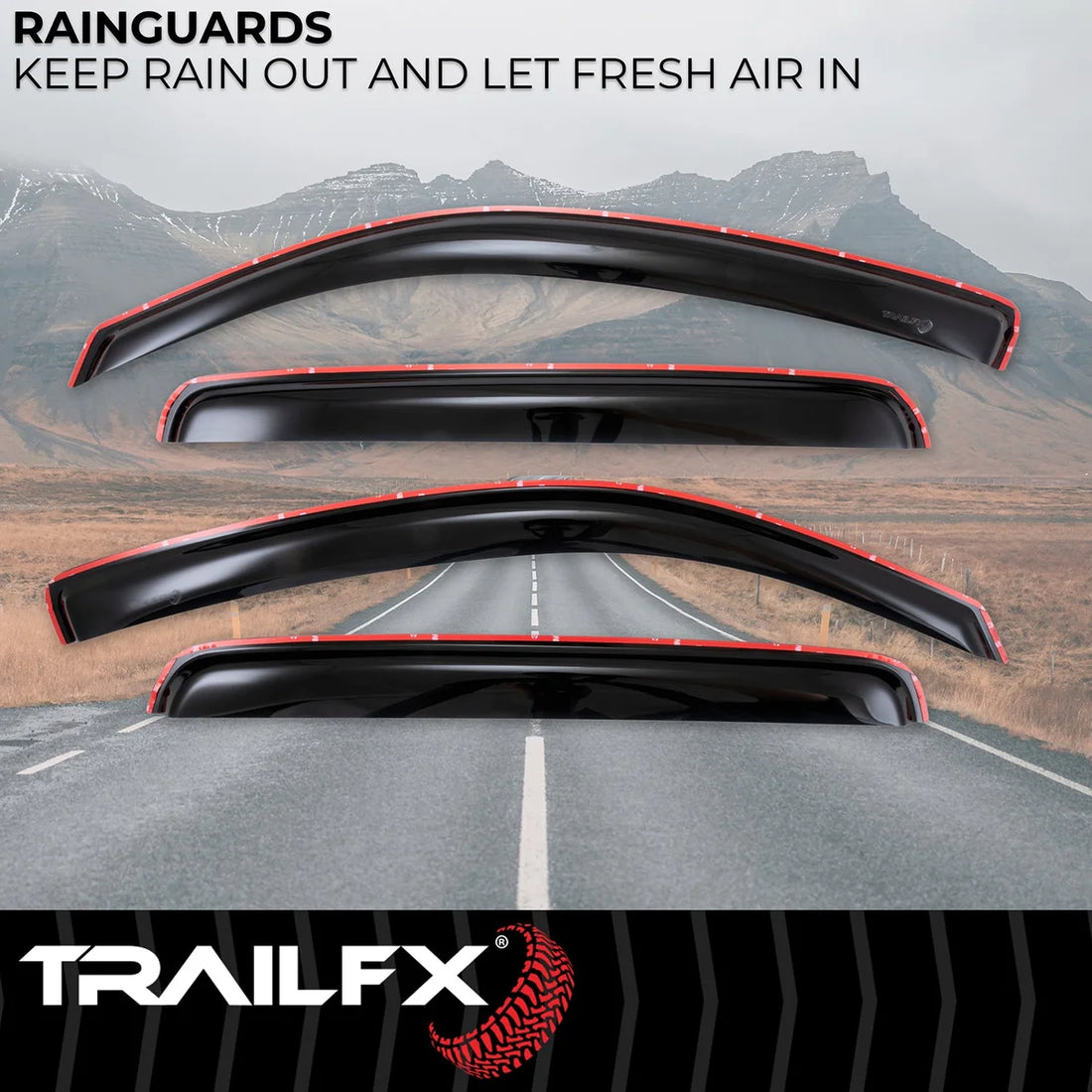 TrailFX Side Window Deflector 4056IC - Side View
