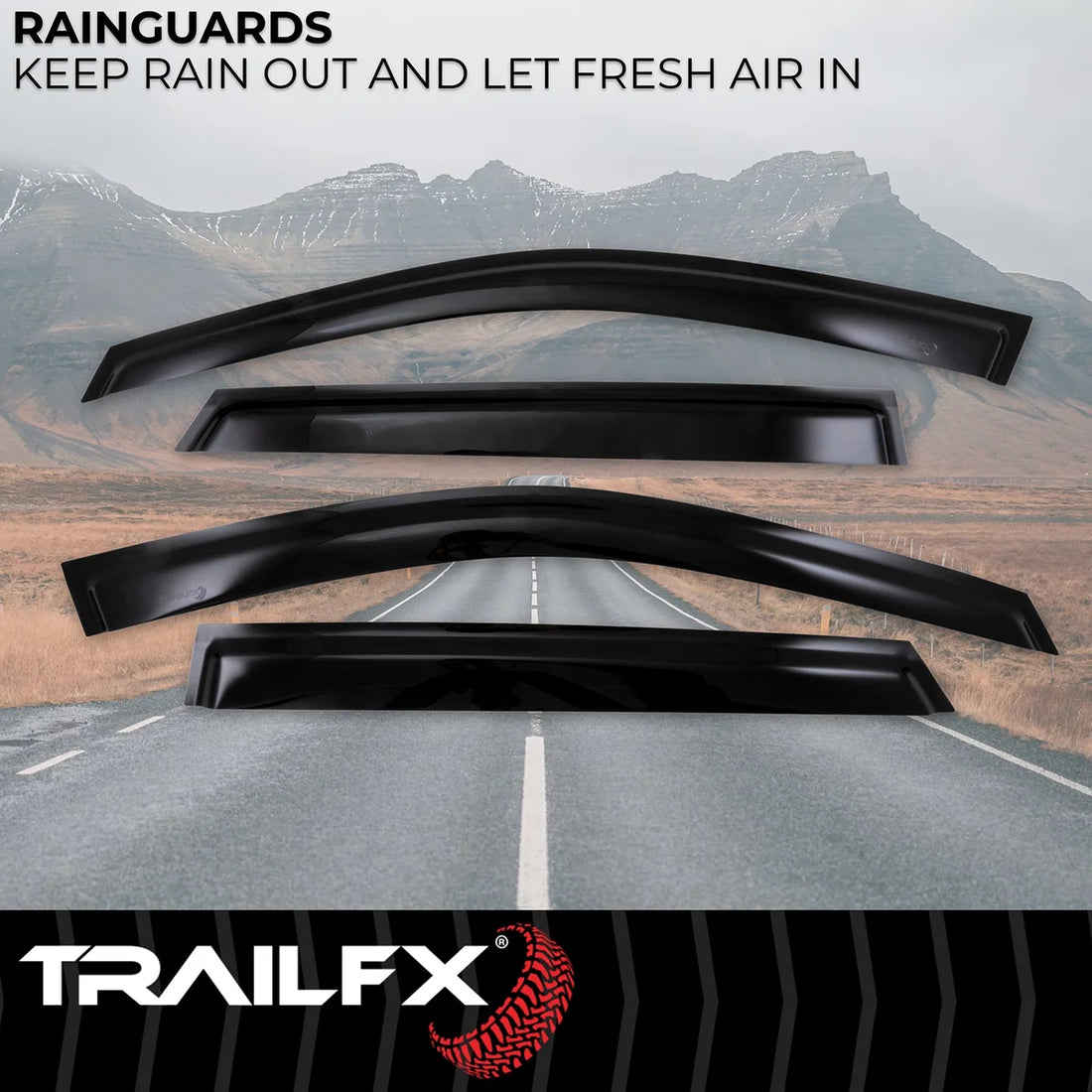 TrailFX Side Window Deflector 4116H - Side View