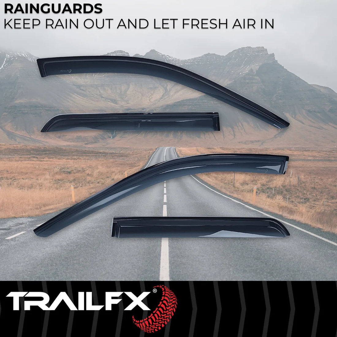 TrailFX Side Window Deflector 4267H - Back View