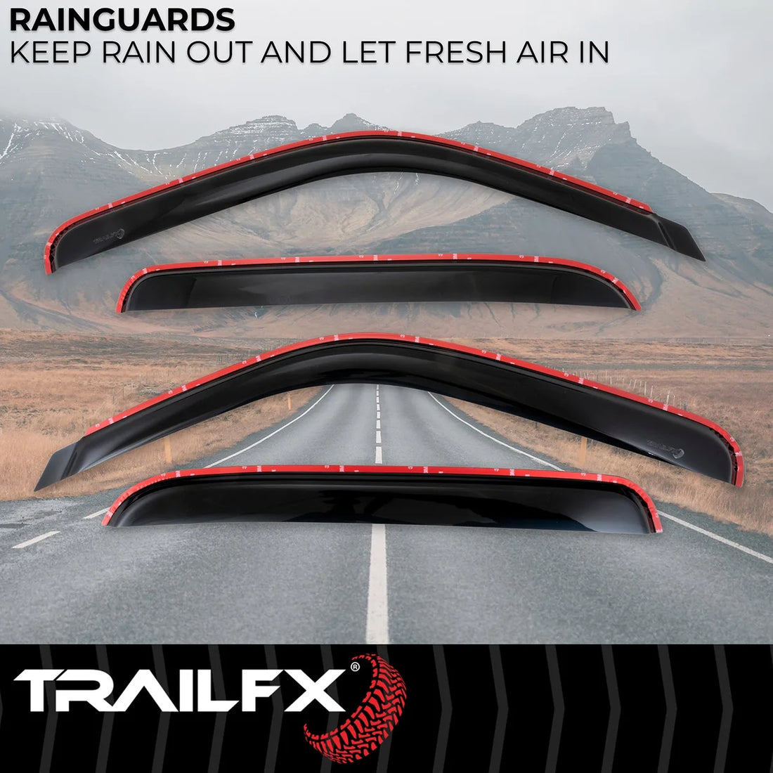 TrailFX Side Window Deflector 4355IC - Back View