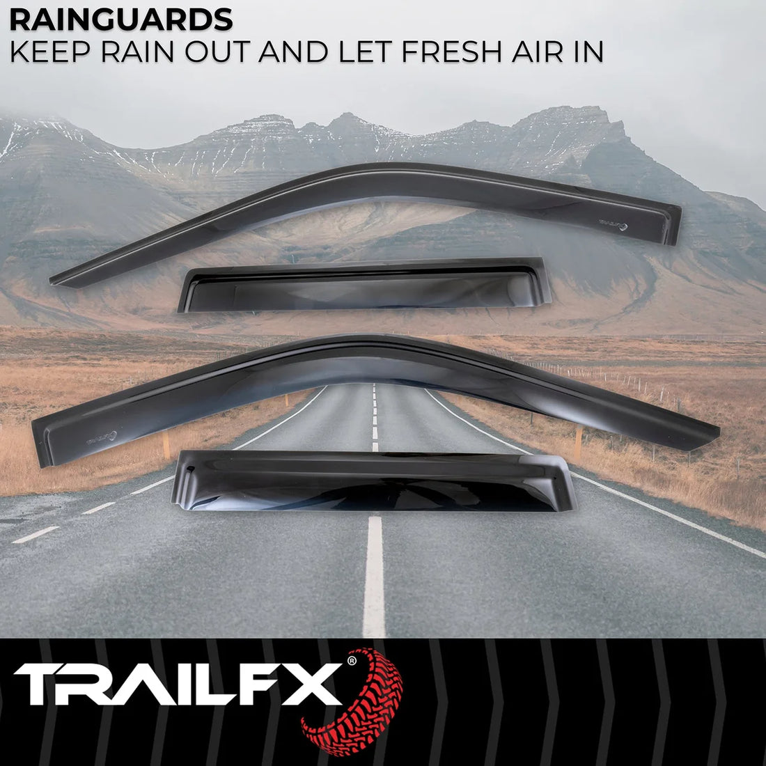 TrailFX Side Window Deflector 4704H - Back View