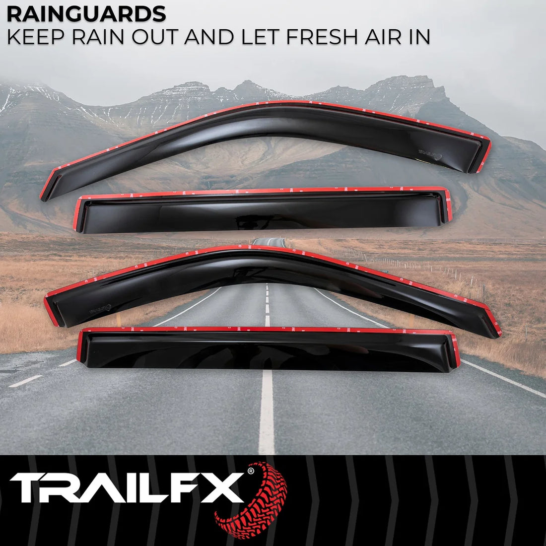 TrailFX Side Window Deflector 4888IC - Back View