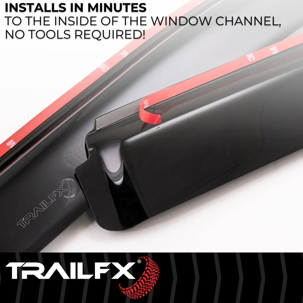 TrailFX Side Window Deflector 4953IC - Back View