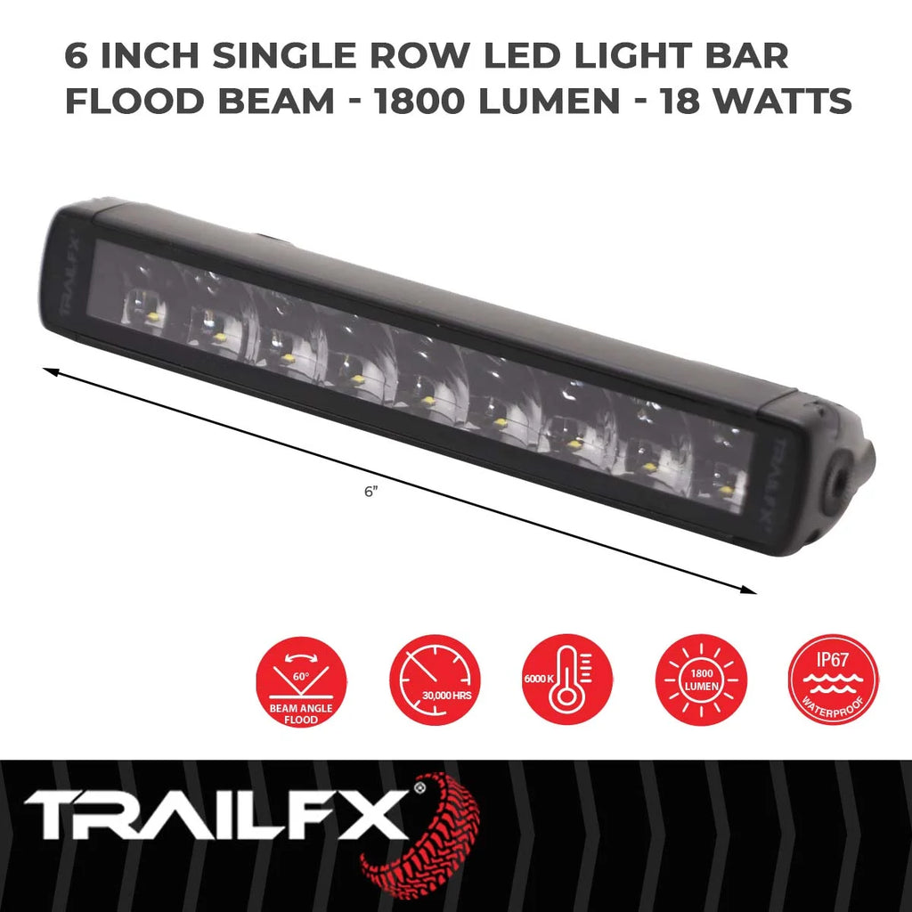 TrailFX Single Light With Wiring Hrns/ Btm Mnt Bkt 10SRSCMB - Back View