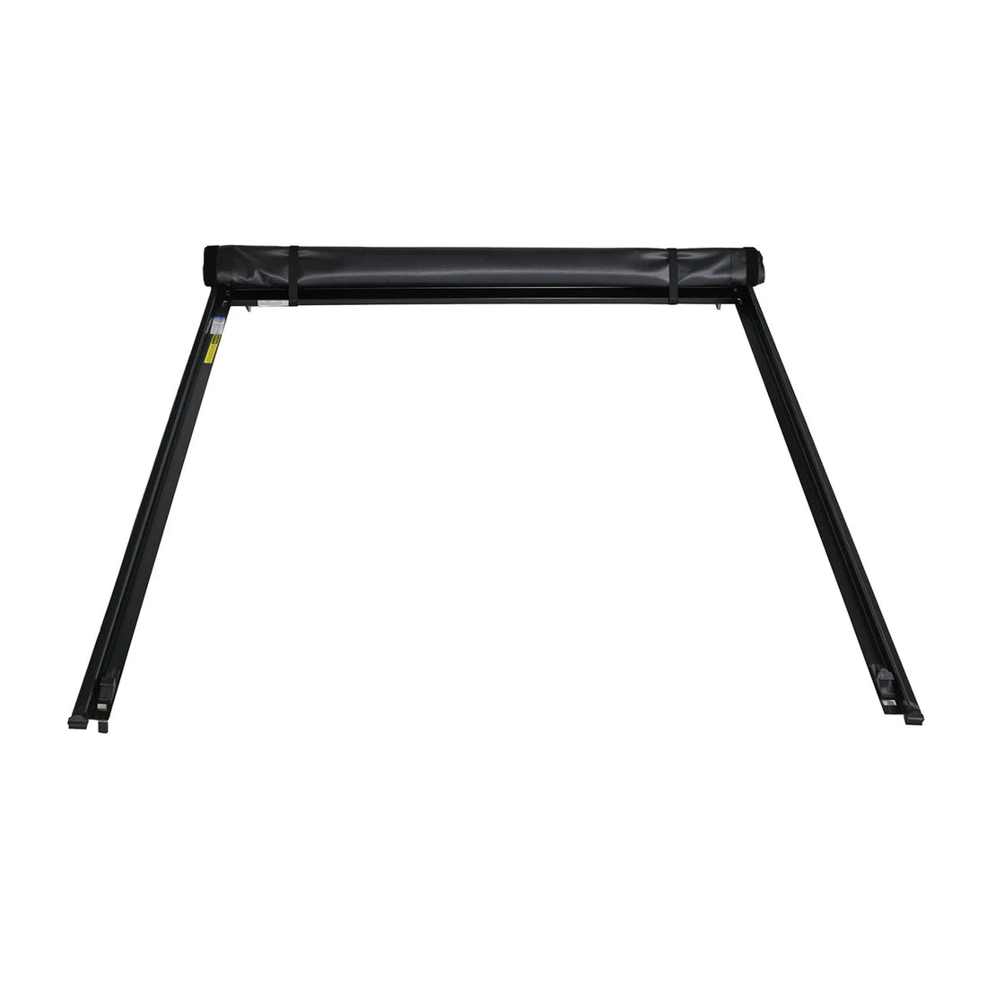 TrailFX Soft Roll-Up Velcro (R) Lockable With Tailgate Lock Black Vinyl With Alum Rails TFX1210 - Front View