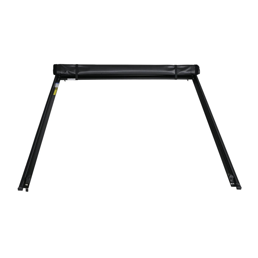 TrailFX Soft Roll-Up Velcro (R) Lockable With Tailgate Lock Black Vinyl With Alum Rails TFX2207 - Front View