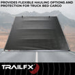 Load image into Gallery viewer, TrailFX Soft Tri-Fold Non-Lock Black Vinyl W/Alum Rails Clamp Req W/Cargo Manage System TFX1003 - Additional View 6
