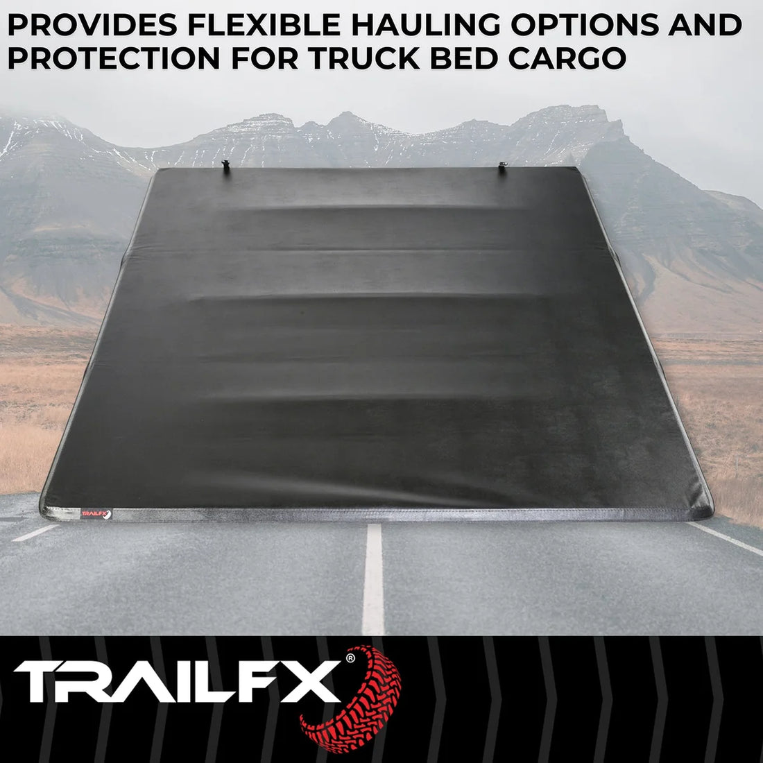 TrailFX Soft Tri-Fold Non-Lock Black Vinyl W/Alum Rails Clamp Req W/Cargo Manage System TFX1003 - Additional View 6