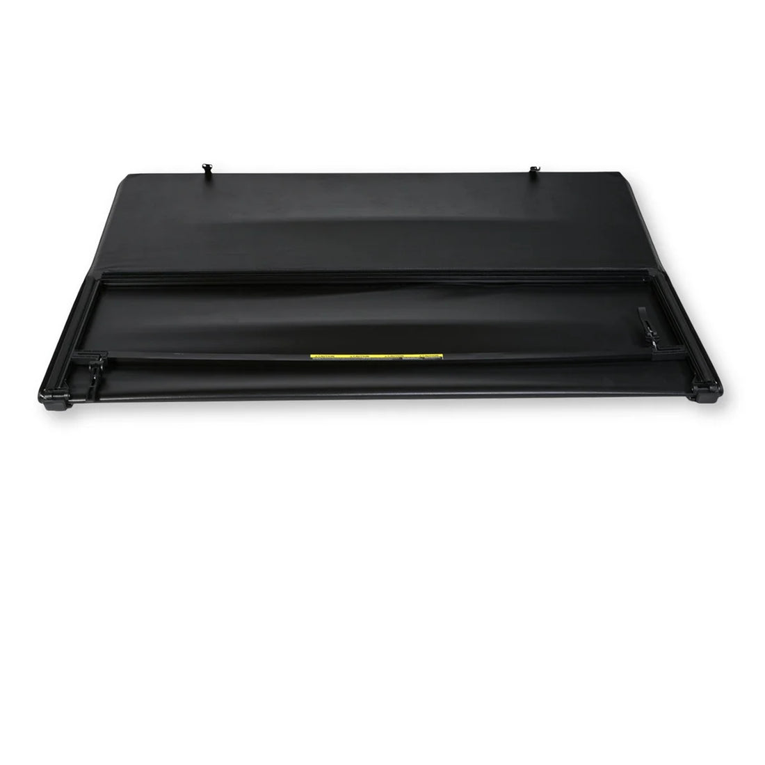 TrailFX Soft Tri-Fold Non-Lock Black Vinyl W/Alum Rails Clamp Req W/Cargo Manage System TFX1009 - Back View