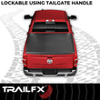 Load image into Gallery viewer, TrailFX Soft Tri-Fold Non-Lockable Black Vinyl With Aluminum Rails TFX2001 - Side View