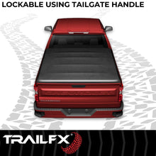 Load image into Gallery viewer, TrailFX Soft Tri-Fold Non-Lockable Black Vinyl With Aluminum Rails TFX2005 - Side View