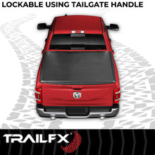 Load image into Gallery viewer, TrailFX Soft Tri-Fold Non-Lockable Black Vinyl With Aluminum Rails TFX2008 - Side View