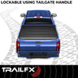 Load image into Gallery viewer, TrailFX Soft Tri-Fold Non-Lockable Black Vinyl With Aluminum Rails TFX3009 - Side View