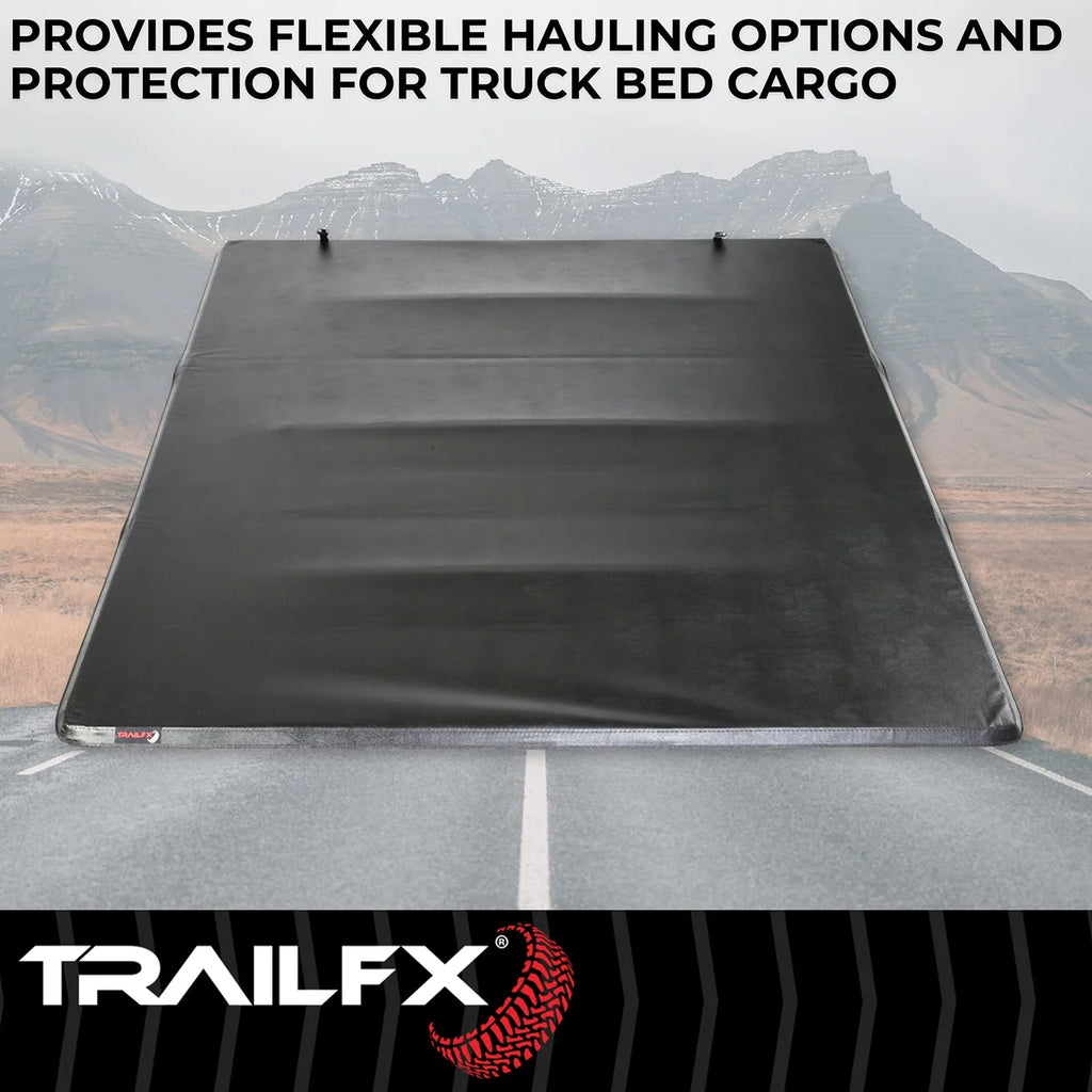 TrailFX Soft Tri-Fold Non-Lockable Black Vinyl With Aluminum Rails TFX3312 - Additional View 6