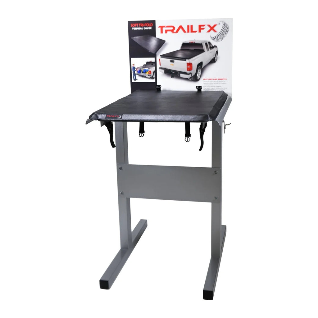 TrailFX Soft Tri-Fold Tonneau Cover Display With Stand TFX9002 - Main Product View