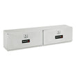 Load image into Gallery viewer, TrailFX Top Mount 2 Door Dia Tread Bright Pol 16 Gauge Alum 96x13.25x17 170961 - Top View