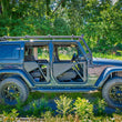 Load image into Gallery viewer, TrailFX Tubular Full Door Textured Powder Coated Black Steel Set Of 2 J051FD - Front View