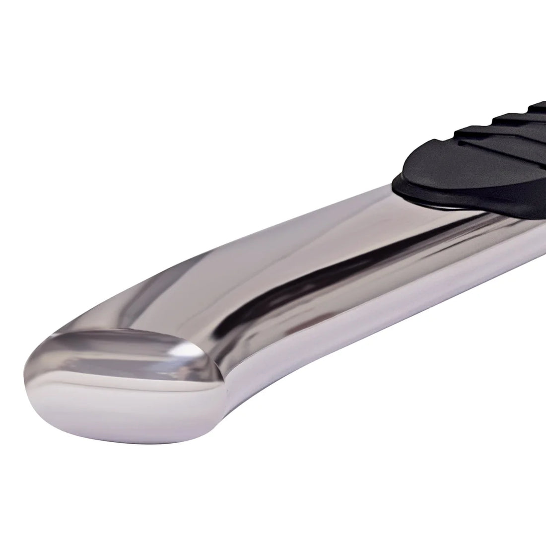 TrailFX W/Step Pads W/Bed Step 5 In Oval Straight Pol Stainless Steel Rocker Panel Mount A7050S - Side View