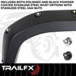 Load image into Gallery viewer, TrailFX With Polished Stainless And Black Stainless Steel Rivets/ Stainless Hardware Kit TFT3005S - Back View