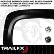 Load image into Gallery viewer, TrailFX With Polished Stainless And Black Steel Rivets/ Stainless Hardware Kit TFC3001S - Back View