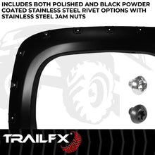 Load image into Gallery viewer, TrailFX With Polished Stainless And Black Steel Rivets/ Stainless Hardware Kit TFC3001S - Back View