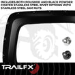 Load image into Gallery viewer, TrailFX With Polished Stainless And Black Steel Rivets/ Stainless Hardware Kit TFC3002S - Back View