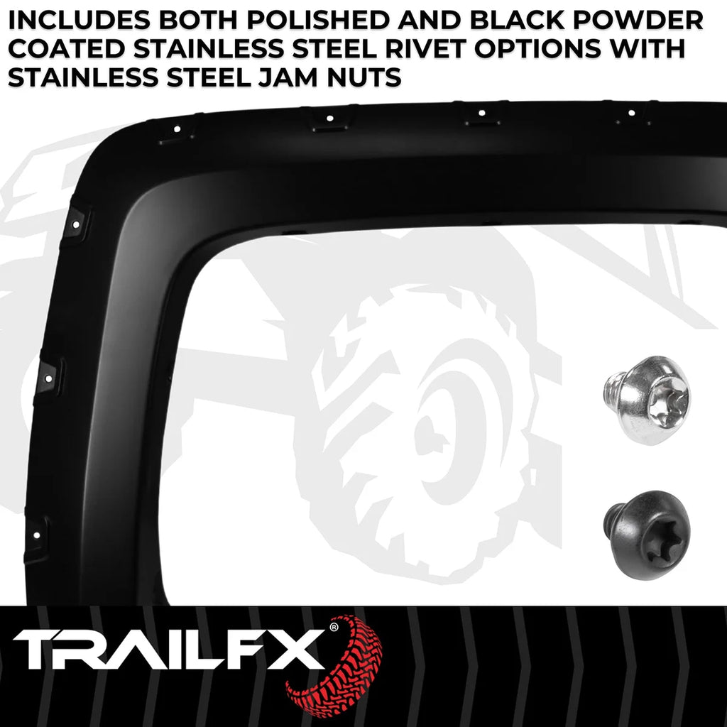 TrailFX With Polished Stainless And Black Steel Rivets/ Stainless Hardware Kit TFC3002S - Back View