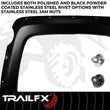Load image into Gallery viewer, TrailFX With Polished Stainless And Black Steel Rivets/ Stainless Hardware Kit TFC3004S - Back View