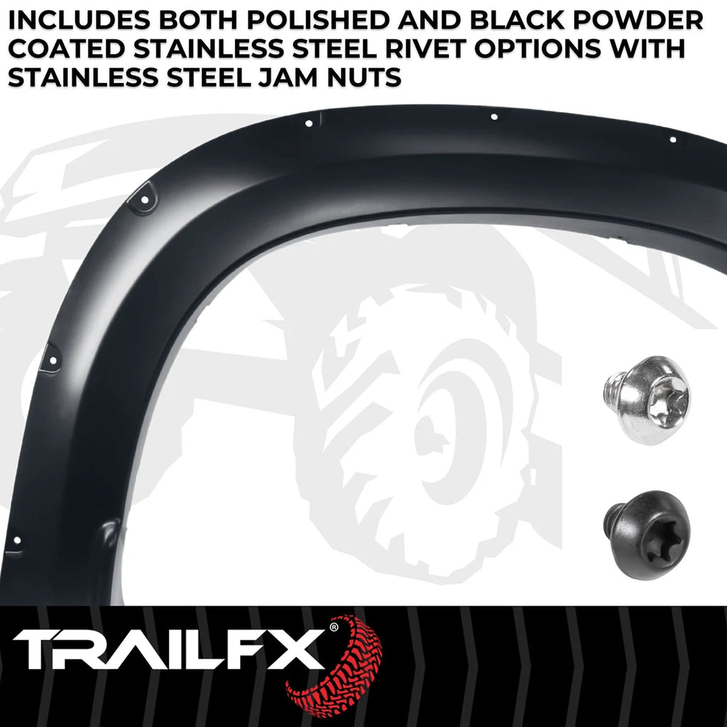 TrailFX With Polished Stainless And Black Steel Rivets/ Stainless Hardware Kit TFC3005S - Back View