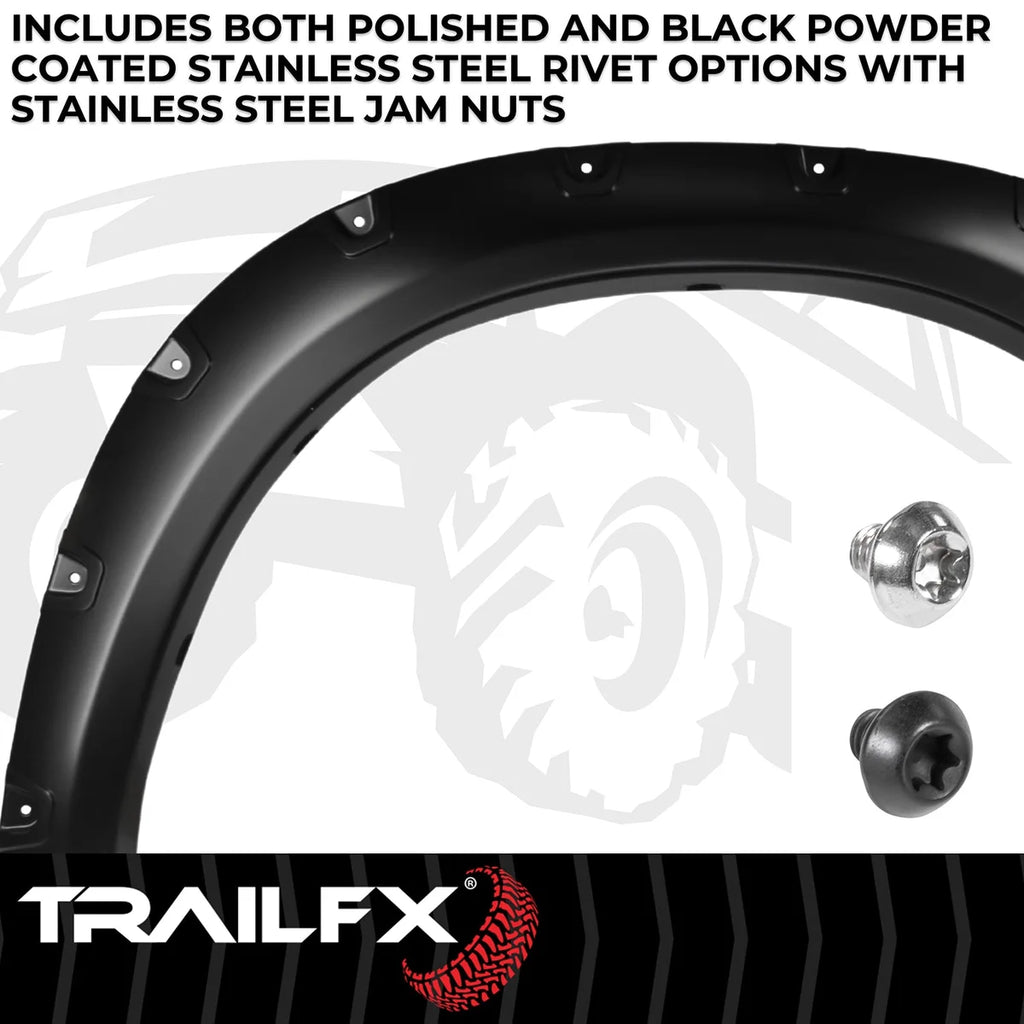 TrailFX With Polished Stainless And Black Steel Rivets/ Stainless Hardware Kit TFD3002S - Back View